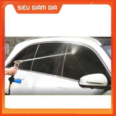 Bộ dây vòi xịt nước rửa xe, tưới cây . tăng áp 3 lần, loại 20m 206701-3 đầu đồng, cút nối vàng