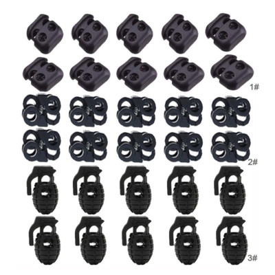 Nút chặn điều chỉnh bằng nhựa, nút lò xo, áo khoác, dây giày, mũ