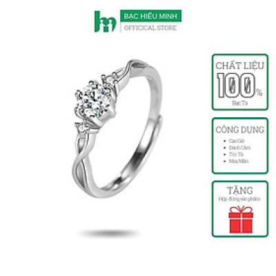 Nhẫn Nữ Bạc Đẹp Rẻ - Nương Tựa Vào Anh Theo Trend Bạc Hiểu Minh NU485
