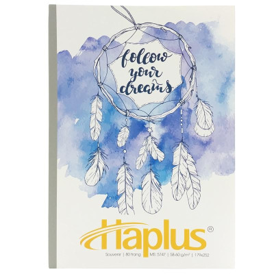 Combo 5 Tập Souvenir Kẻ Ngang 80 Trang ĐL 58-60g/m2 - Haplus 5747 (Mẫu Màu Giao Ngẫu Nhiên)