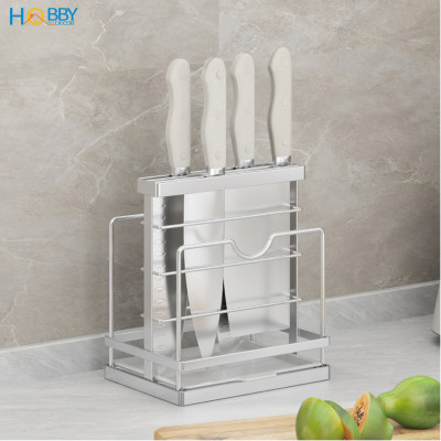 Kệ để nắp vung thớt dao đa năng inox 304 Hobby home decor TT11
