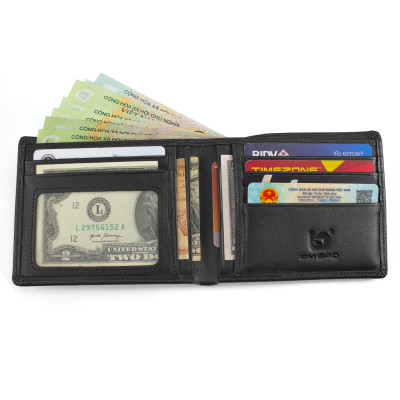 Ví Da Nam, Bóp Da Nam Kim Bảo B31 Da Bò Màu Đen, Nâu, Bò