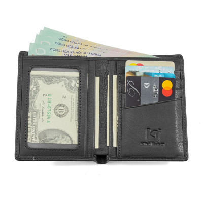 Ví Da Nam, Bóp Da Nam Kim Bảo T06 Da Bò Màu Đen, Nâu, Bò