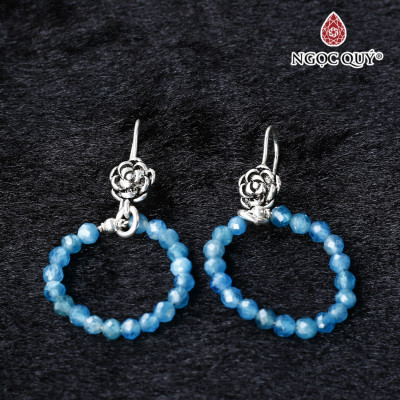 Bông tai đá amazonite mệnh thủy mộc - Ngọc Quý Gemstones