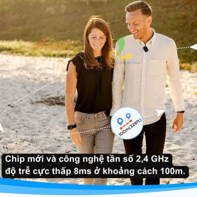 Micro thu âm Saramonic Blink500 ProX Q20 - Micro ghi âm pin 10h và truyền dẫn công nghệ tần số không dây 2.4GHz - Hàng nhập khẩu