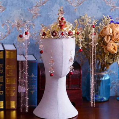 Cài tóc cô dâu cố trang - cài tóc trung hoa