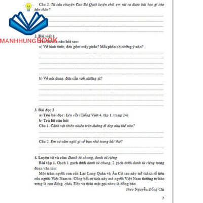 sách - "Vở bài tập cuối tuần tiếng Việt lớp 4 (bám sát SGK Cánh Diều) "