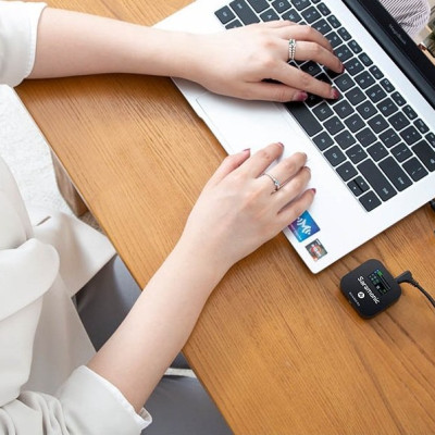 Micro Thu  Âm Cài Áo Saramonic Blink900 B2 Cho Điện Thoại & Máy Ảnh – Livestream/ Quay video/ Podcast -Hàng Chính Hãng 