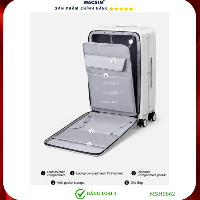 Vali cao cấp Macsim Hanke MSH9862 20 inch - Hàng loại 1