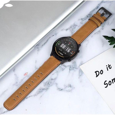 Dây da đồng hồ 22mm dành Miwatch Color / S1 / S1 Active có chốt thông minh