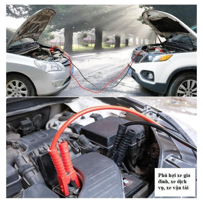 Dây câu kích bình Ắc Quy 2000AMP dài 4m cứu hộ Ô tô