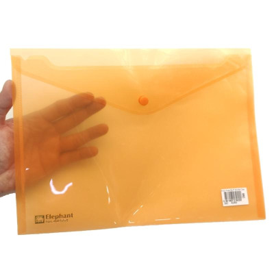 Bìa Nút Nhựa Elephant 421A4 - Màu Cam