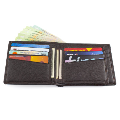 Ví Da Nam, Bóp Da Nam Smeraldo SM214 Da Bò Màu Đen, Nâu