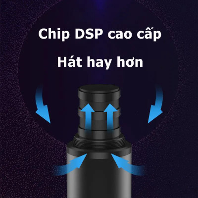 Micro Karaoke Bluetooth kèm loa không dây  hút âm siêu nhẹ cao cấp PKCB khay gắn thẻ nhớ TF, Jack line 3.5mm cho điện thoại, máy tính bảng - Hàng Chính Hãng