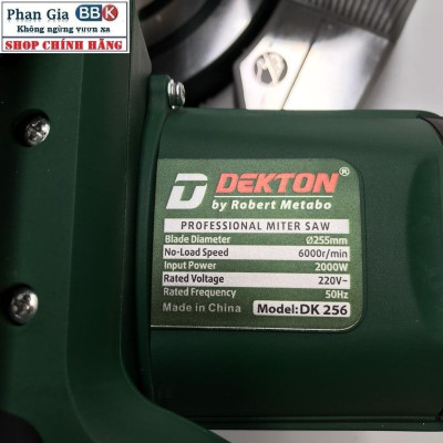 Máy Cắt NhômTrượt Có Nghiêng Dekton DK-256, Bảo Hành 6 Tháng- Bảo hành chính hãƞg