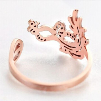 Nhẫn nữ - Nhẫn titan nữ thời trang cao cấp mặt nạ cách điệu thép không gỉ titanium trangsucpt 3 màu sắc NNUT49