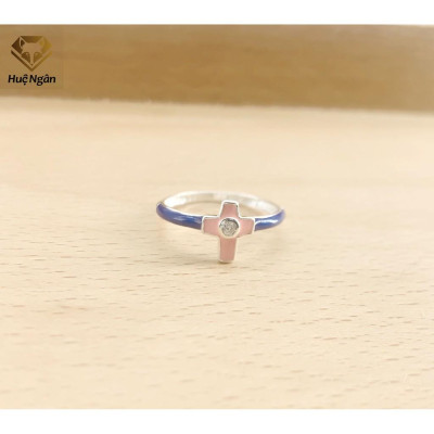 Nhẫn bạc Ý 925 Huệ Ngân -Chữ Thập RR1216