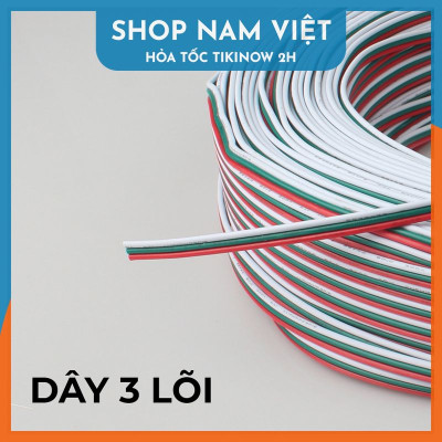 1 mét dây điện 2/3/4 Lõi Đồng (2/3/4 Pin) 22AWG RGB Cho Đèn Led RGB
