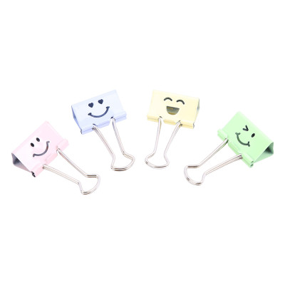 Hộp 24 Kẹp Bướm Màu Mặt Cười Guangbo (32mm)