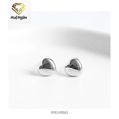 Bông tai bạc Ý Huệ Ngân - Tim phồng xinh xắn RYE140963