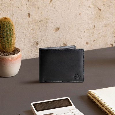 Ví nam da bò Lata ( Thời trang nam - Ví da thật LVN84 )