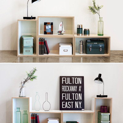 Kệ Hộp Chữ Nhật Dài 60cm, Rộng 30cm Màu Trắng Viền Vân Gỗ Thương Hiệu KEGODA KGD83