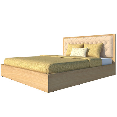 Giường ngủ cao cấp Tundo màu vàng sồi 140cm x 200cm