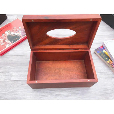 Hộp gỗ hương đựng giấy ăn