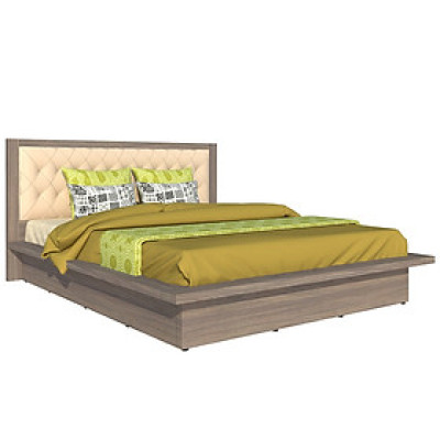 Giường ngủ cao cấp Tundo màu xám 140cm x 200cm