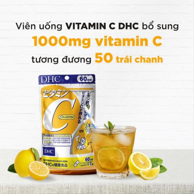 Viên Uống DHC Vitamin C Nhật Bản Giúp Sáng Da Mờ Thâm 30/90 Ngày