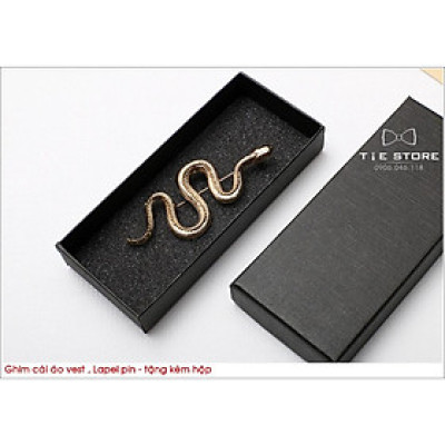Ghim cài áo vest - phụ kiện cài áo ghim hình sói 2 màu - Full box