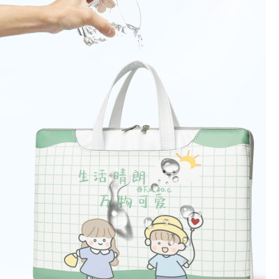 Túi xách da chống sốc laptop máy tính , túi công sở nữ cặp đựng laptop cute dễ thương
