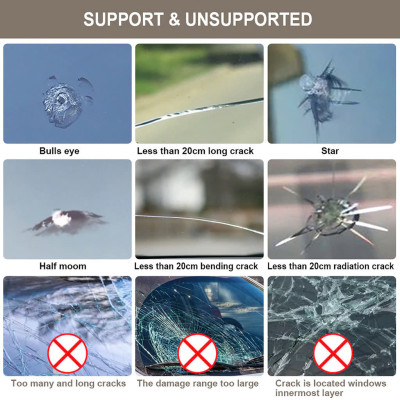 Phục Hồi Vết Rạn Nứt Kính Ô Tô Hiệu Quả Tại Nhà Với Keo Gắn Kính Và Phụ Kiện Chuyên Dụng