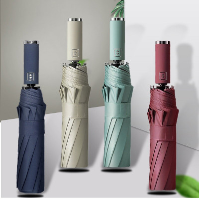 Dù Bấm Tự Động Che Nắng Mưa 12 Nan Kép Chống Thấm Nước Chống Tia UV Nhỏ Gọn Tiện Lợi