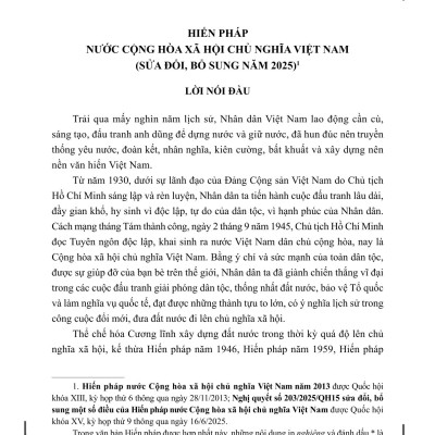 Hiến pháp nước Cộng hòa xã hội chủ nghĩa Việt Nam năm 2013 (Sửa đổi, bổ sung năm 2025)
