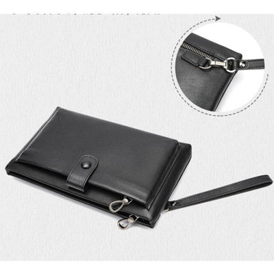 Clutch nam Ví cầm tay da bò thật BHM7334 Bền đẹp không bong tróc