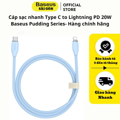 Cáp sạc Baseus Jelly Liquid Silica Gel Fast Charging Type-C to iP 20W CAGD - hàng chính hãng