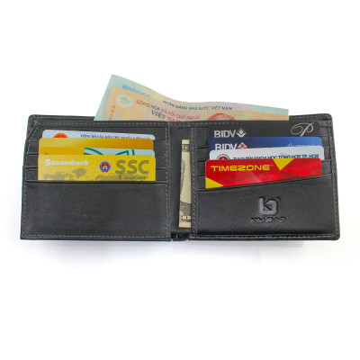 Ví Da Nam, Bóp Da Nam Kim Bảo H50 Da Bò Màu Đen, Nâu, Bò