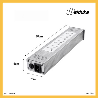 Quà Tặng Kèm - Bộ lọc nguồn điện sạch cao cấp AUDIO WEI.DUK.A AC2.2 - Ổ cắm lọc nguồn điện cho dàn âm thanh Wei.duka AC 2.2. Hifi Weid.uka AC2.2 Audio Noise AC Power Conditioner Power Filter Power Purifier Surge Protection - Hàng Chính Hãng