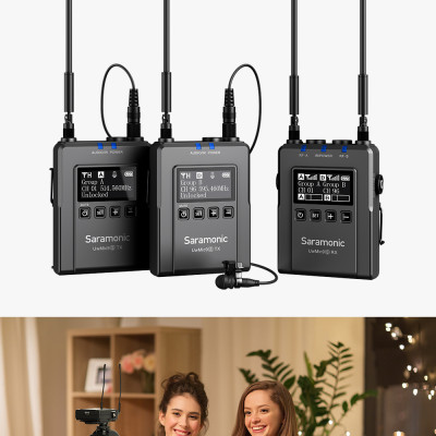 Bộ Micro Thu Âm Không Dây Saramonic UwMic9S Kit2 - Xử Lý Âm Thanh Phát Sóng Chuyên Nghiệp - Quay Video/ Phỏng Vấn - Hàng Chính Hãng 