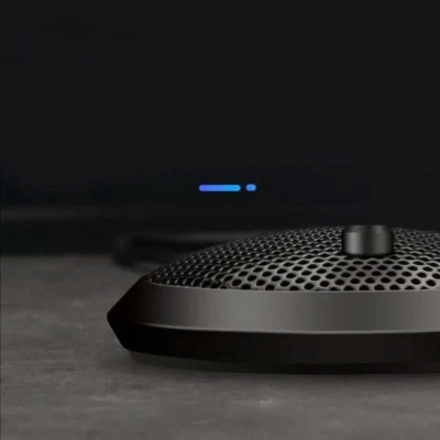 Micro thu âm đa hướng 360 độ để bàn dùng cho họp hội nghị trực tuyến chân cắm USB có LED- hàng nhập khẩu