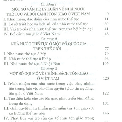 Lý Luận, Thực Tiễn Về Nhà Nước Thế Tục Trên Thế Giới Và Một Số Gợi Mở Cho Việt Nam