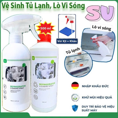 Chai Xịt Vệ Sinh Tủ Lạnh , Lò Vi Sóng 500ml Làm Sạch Những Vết Ố Lâu Ngày, Lưu Lại Hương Thơm Mát Dễ Chịu Nhanh Khô