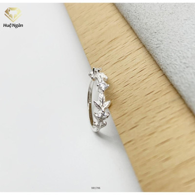 Nhẫn bạc Ý 925 Huệ Ngân - Lá xinh RR1796