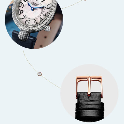 Đồng hồ nữ chính hãng KASSAW K825-1 Fullbox, Kính sapphire ,chống xước,chống nước,dây da xịn, Đồng hồ cơ (Automatic),Mới 100%,Bảo hành 24 tháng