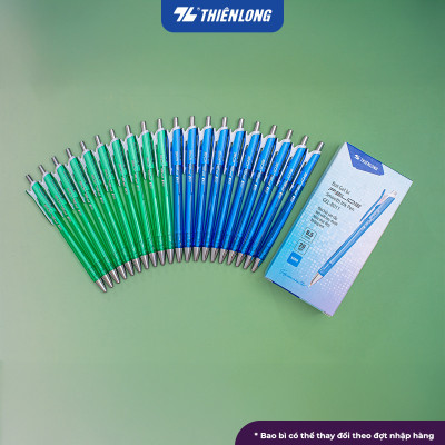 Combo 20 Bút Gel B Thiên Long GEL-B011 ngòi 0,5mm mực xanh đỏ đen kiểu dáng đơn giản có đệm mềm giúp cầm tay êm