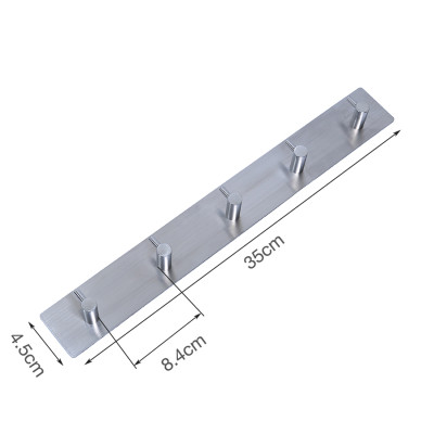 Thanh treo quần áo 5 chấu inox 304 dán tường Hobby Home Decor 5TV160