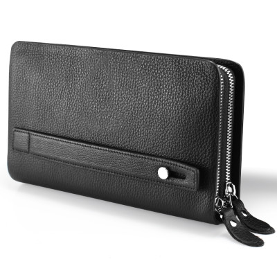 Ví Cầm Tay, Bóp Cầm Tay Smeraldo SM213 Da Bò Màu Đen, Nâu, Đỏ, Xanh Navy