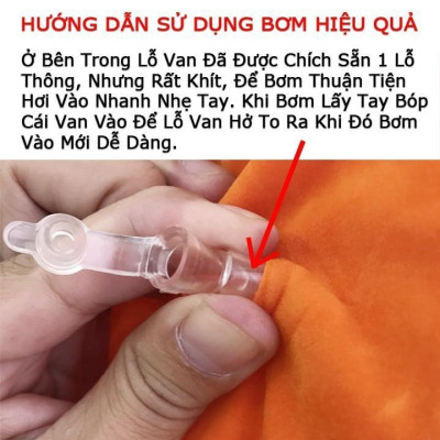 [Tặng Kèm Bơm Tay] Gối Tình Yêu Có Tay Vịn - Cho Các Đôi Tình Nhân, Gối Đệm Bơm Hơi Vải Nhung 45x35x16cm (Tùy Chọn Mẫu)