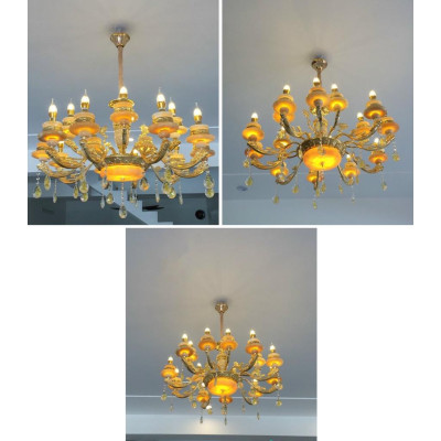 Đèn chùm NEEL kiểu dáng sang trọng trang trí nội thất hiện đại loại 15 tay - kèm bóng LED chuyên dụng 